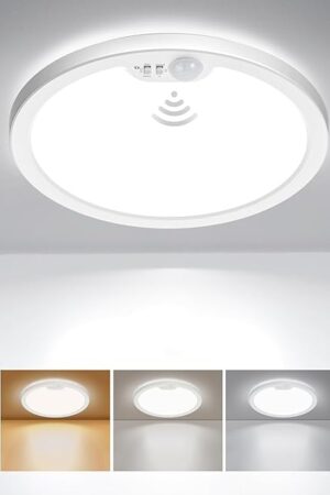 BLNAN Motion Sensor Ceiling Light LED Flush Mount Light Fixture Motion Activated Light