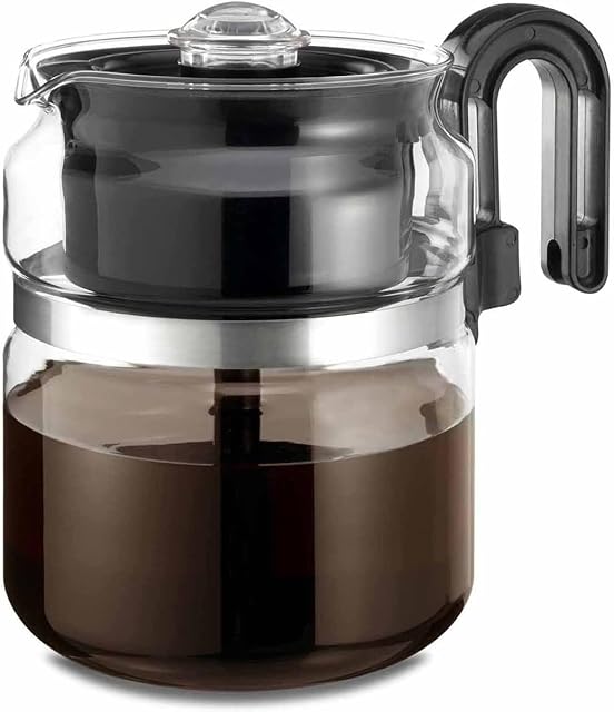 Café Brew Collection 8-Cup Glass Stovetop Percolator Coffee Percolator Borosilicate Glass