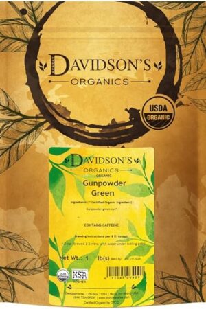 Davidson's Organics, Gunpowder Green, Loose Leaf Tea, 16-Ounce Bag(Packaging May Vary)