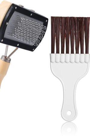 3pcs Air Conditioner Fin Cleaning Brush, Hvac Conditioner Condenser Cleaner Stainless Steel Refrigerator Coil Cleaning Brush AC Fin Comb Evaporator Radiator Fin Repair Fridge Cleaning Tool