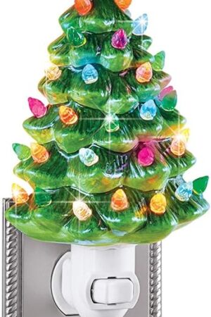Collections Etc Christmas Tree Night Light Green