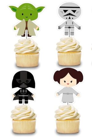Warriors Cupcake Toppers Inspired 12 pcs, Star Party Supplies, Galaxy Warriors, Cake Picks, Baby Shower, Birthday Party Decorations, Supplies Baby Themed, Wars Cake Decoration