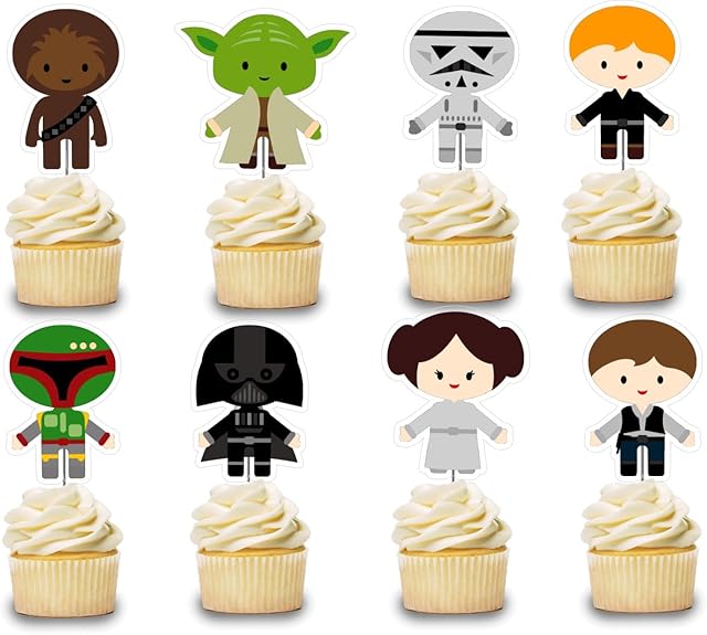 Warriors Cupcake Toppers Inspired 12 pcs, Star Party Supplies, Galaxy Warriors, Cake Picks, Baby Shower, Birthday Party Decorations, Supplies Baby Themed, Wars Cake Decoration