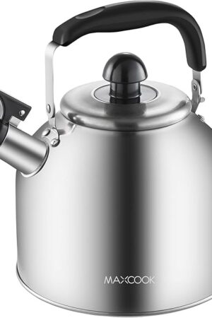4.2 Quart/4L Stainless Steel Whistling Tea Kettle,Brushed Satin, Suitable to Boiling Water & Tea on Induction Stove, Gas Stove Top