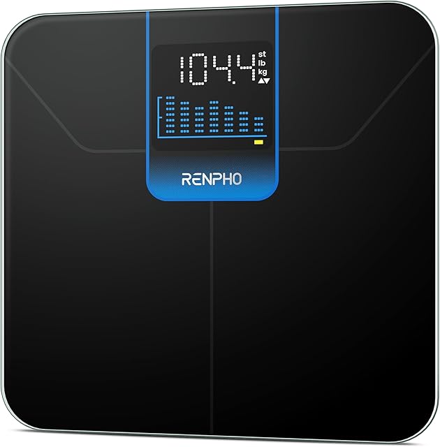 RENPHO Weight Scale with 7-Day Weight Trend, Digital Bathroom Scale for Body Weight with Large LED Display, High-Accurate Weighing Scale with Sturdy and Durable Base, 11.02", 400lbs, Core 1X
