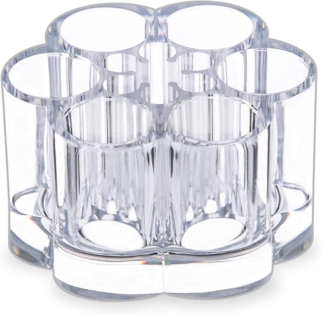 Clear Acrylic Lipstick Holder, Small Compact Organizer 12 Slots