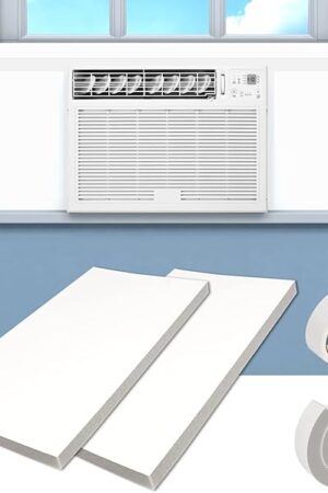 AC Insulation Side Foam Panels for Window AC Unit,Indoor Air Conditioner Cover,Air Conditioner Side Panels Kit with Window AC Insulation Top Panel for Winter and Summer