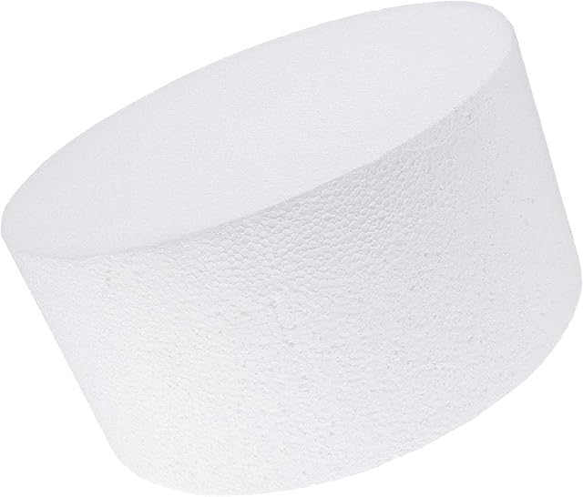 Bright Creations 8-Inch Round Cake Dummy - White 8 x 4 in - Lightweight Foam Fake Practice Cake Base