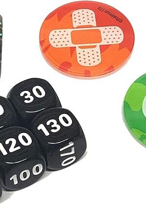 The Pokemon Compatible Dice Damage Counter Poison & Burn Marker - Trainer Toolkit Set - Black