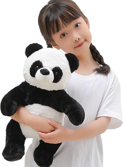 18" Panda Bear Stuffed Animal Plush Toy Cute Soft Body Doll Pillow Kawaii Giant Panda, Gift for Kids Boy Girl Birthday Valentines Christmas