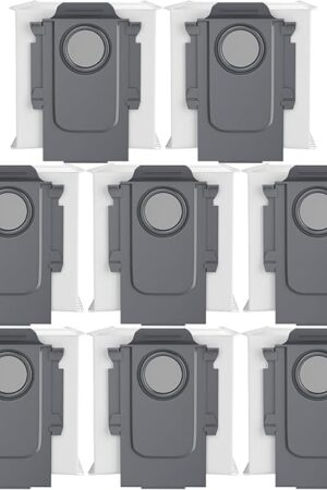 8 Pack Vacuum Dust Bags Replacement Compatible with Roborock S8+, S8 Pro Ultra, Q7 Max+/Max, Q5 Max+, Q8 Max+, S7 Pro Ultra, Q5, Q5+, Q5 Pro+, Q7, Q7+, S7 Max Ultra Vacuum Accessories