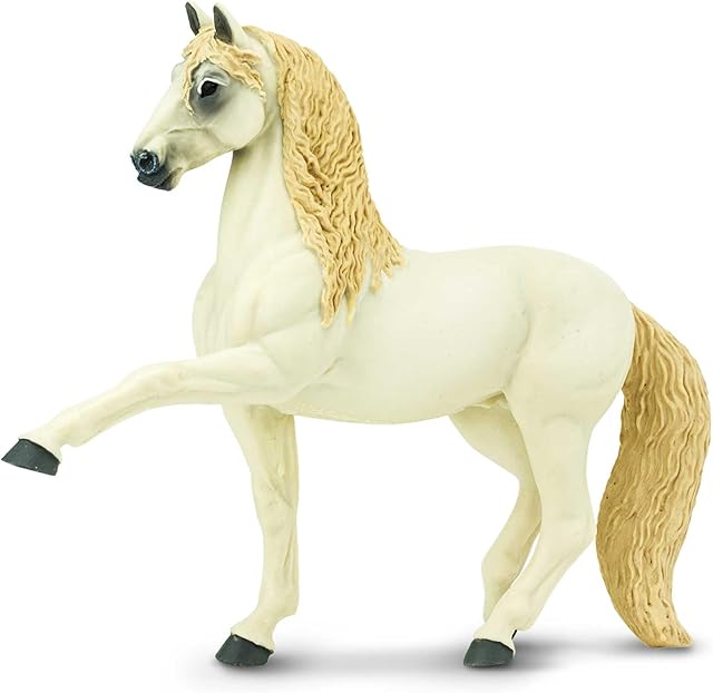 The Safari Ltd. Andalusian Stallion Figurine - Detailed 4.5" Plastic Model Figure - Fun Educational Play Toy for Boys, Girls & Kids Ages 3+