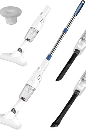 3-in-1 Stick Vacuum Cleaner for Hard Floor and Low Pile Carpet, 0.5L Capacity, with Crevice Tool