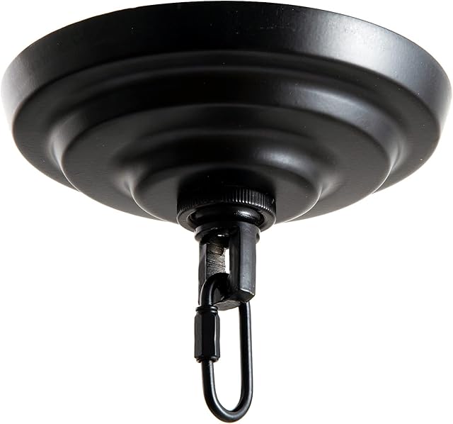 5-5/16 Inches Light Canopy Kit with Heavy Duty, Replacement Cover Plate with Mounting Hardware for Chandelier, Pendant Light, Swag Light, Flower Basket or DIY Projects (Black)