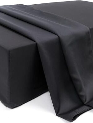 Bamboo Viscose Pillow Cube Pillowcase 24x12x5 Inch with Zipper - Sweat-Absorbent, Moisture-Wicking, Odor-Free Cube Pillow Case