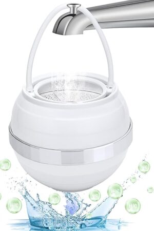 Bath Filter for Tub, Filter for Bathtub Bath Water Filter Removes Hundreds of Contaminants for Softer, Smoother Skin 2500 Gallons of Filtration, BPA Free