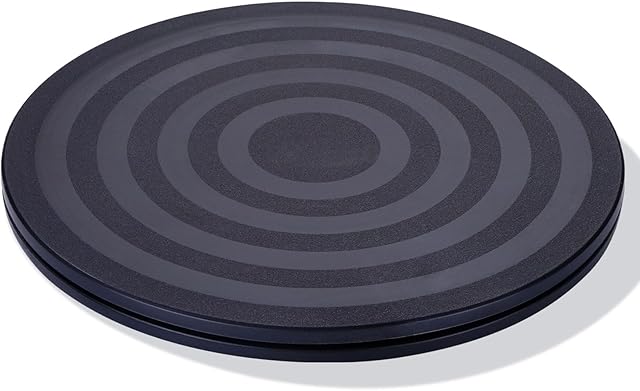8 Inch Lazy Susan Turntable Organizer, Eichzer Premium Heavy Duty Rotating Swivel Stand with Steel Ball Bearings for Model/Rotating Plants/Crafts Stand/TV/Monitor/Laptop (360˚ Rotation)