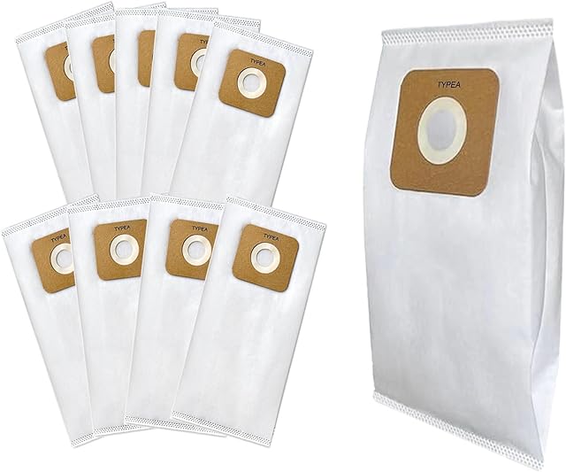 10 pack Type A HEPA Vacuum Bags Fit for simplicity symmetry,S20EZM,5000/6000 Series,for Riccar Most Vibrance, R-Series,2000/4000 Series Upright Vacuum Cleaners,Replacement Part RAH-6/SAH-6