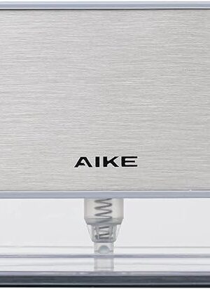 AIKE Dish Soap Dispenser and Sponge Holder for Kitchen Sink Brushed Stainless Steel (Sponge Not Included)
