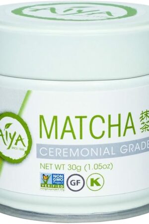 Aiya Japanese Ceremonial Grade Matcha Green Tea Powder, 30g | Premium First Harvest | Vegan-Friendly | Zero Sugar | Gluten-Free