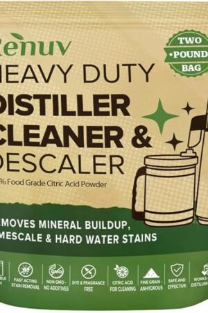 Citric Acid for Cleaning & Descaling Water Distillers, Kettles, Pots, Boilers, Dispensers, Citrus Acid Powder Descaler, Removes Limescale, Mineral Buildup, Hardwater Stains, Residue Fast 2LB Bulk