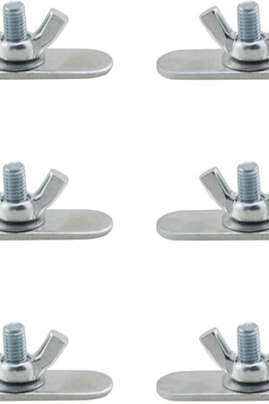 6PCS Adjustable Sliding AC Vent Kit Butterfly Shaped Screws Portable Air Conditioner Window Kit Accessories Parts Screws and Nuts AC Window Seal Kit Portable Air Conditioner Sliding Window Kit