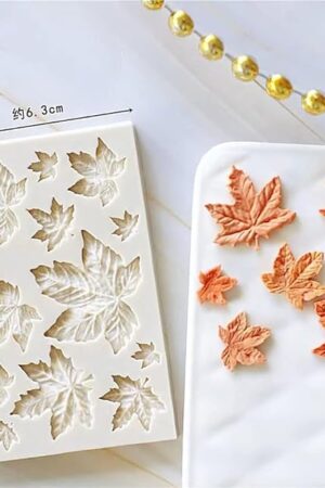 3D Mini Rose Fall leaves Silicone Mold Fondant Mould for Cupcake Cake Decorating Tool Chocolate Gumpaste Mold Sugarcraft Bakeware (fall leaves molds)