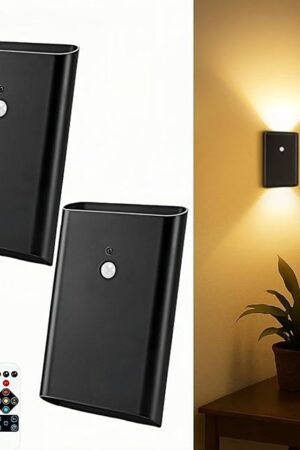 Battery-Operated Motion Sensor Wall Light: 5000mAh Rechargeable Wall Sconce Set of 2 Motion Sensored Closet Light Magnetic Stair Lights Indoor Wireless Wall Sconces Night Light for Bedroom Hallway