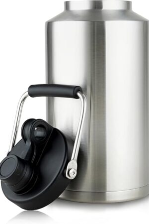 1 Gallon 128 oz Stainless Steel Water Jug Bottle Water Bottle