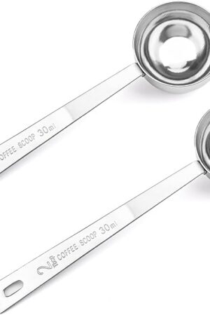 2 Pcs Tablespoon Measuring Spoon, 30ML Stainless Steel Coffee Spoons,Coffee Scoop,Long Handled Tablespoon,Suitable for Grinding Coffee,Powder