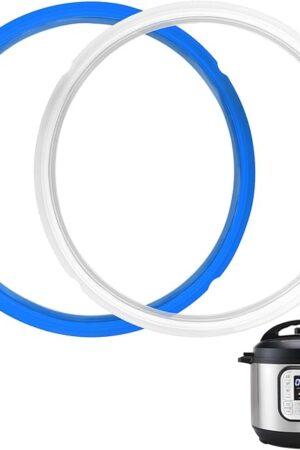 2 Pack Sealing Ring 6qt for Instant Pot Sealing Ring for 6 & 5qt Insta Pot, Food-grade Silicone Seal Rings Replacement for Instant Pot 6 Quart, Gasket for Instantpot Sealing Ring 6 qt Clear, Blue