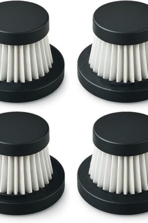 4 Pack Replacement Filter Compatible with Horsepower Duck Vac Compact Vacuum Cleaner (As Seen on TV), Washable Filter Vacuum Parts