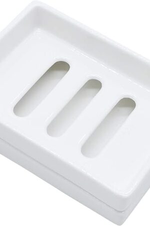 Ceramic Soap Dish Bar Soap Holder Double Layer Soap Tray Draining by Lofekea