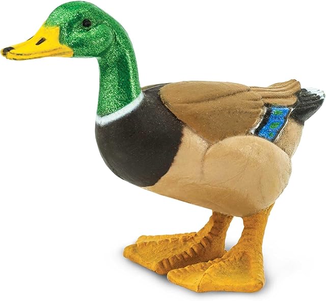 The Safari Ltd. Mallard Duck Figurine - Hand-Painted, Realistic 3" Model Figure - Fun Educational Toy for Boys, Girls & Kids Ages 3+