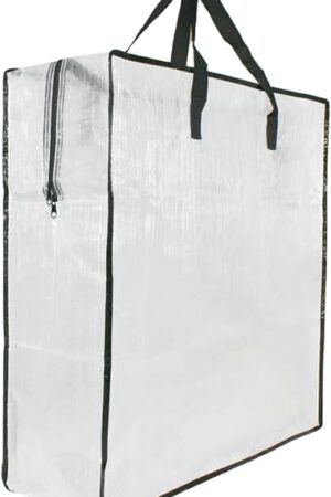 Clear Storage Bags with Zipper and Handles, Blanket Bags For Closet Storage, Moving and Packing Supplies for College, Underbed Storage Organizer for Clothes Pillow Bedding Christmas Wreath
