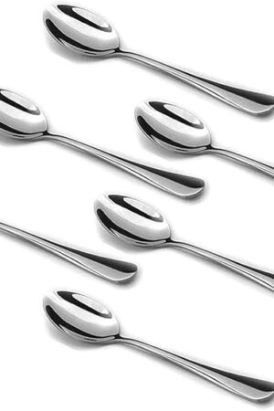 Wesdxc56 Demitasse Espresso Spoons, Mini Coffee Spoon, 4.7 Inches Stainless Steel Small Spoons for Dessert, Set of 6
