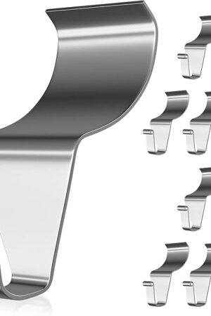 Vinyl Siding Hooks, Heavy-Duty Stainless Steel Siding Hooks Vinyl Siding Hangers, Low Profile & No Holes Needed Siding Clips for Hanging Wreaths (silver-10pack)
