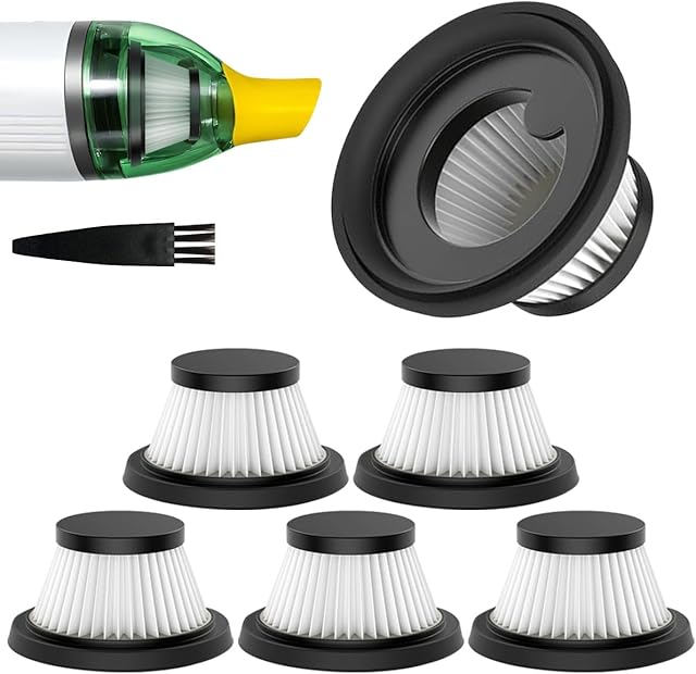 6 Pack HEPA Filter Replacement Compatible with Horsepower Duck Vacuum Cleaner as Seen on TV, Washable and Reusable Duck Vac Replacement