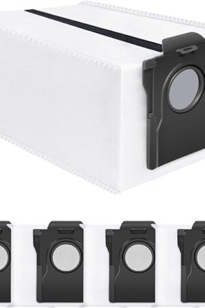 5Pcs for Dreame Robotic Vacuums Automatic Bag Cleaning Base, Reusable 3.2 Liter Capacity, Zipper Closure Cleans Dustbags,Compatible With Dreame Model,L10s Ultra/L20/X30/X40/X50