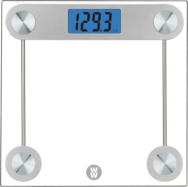 Weight Watchers Scales by Conair Scale for Body Weight, Digital Bathroom Scale in Clear