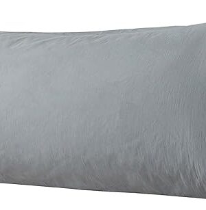 WhatsBedding Body Pillow Cover Cotton Fabric, Long Pillowcase Breathable & Skin-Friendly, Envelope Closure - Grey (20x54 inch)