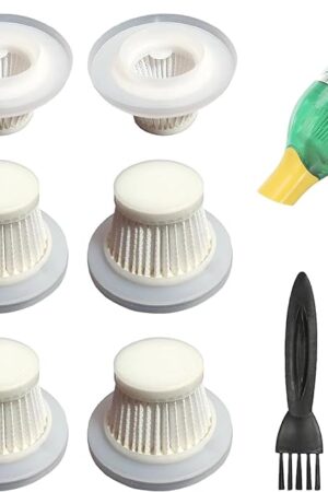 6 Pack HEPA Filters for Horsepower Duck Vacuum Cordless - Washable Replacement Filters Compatible with The Duck Vacuum Cleaner as Seen on TV, Duck Vac Filters (Vacuum Not Included)