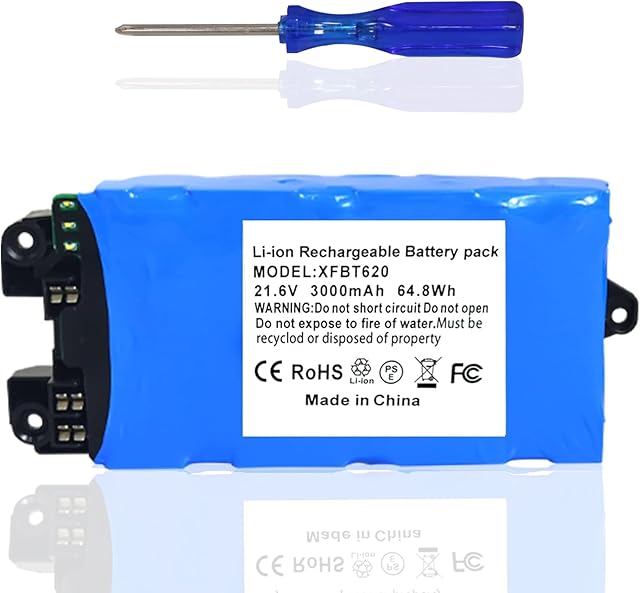 3000mah Replacement for Shark XFBT620 Battery Compatible with Shark IZ140 IZ140C IX141H IX142 IZ141C IX141 IX142 UZ145 IZ140C Cordless Vacuum Cleaner,Li-Ion 21.6V Battery