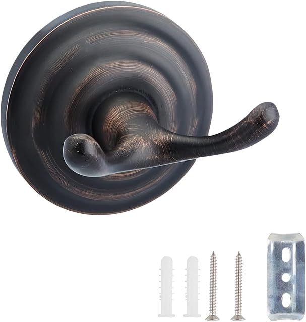 Amazon Basics Oil Rubbed Bronze Zinc Towel and Robe Hook