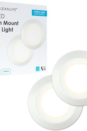 7" Flush Mount Ceiling Light Puck Lights 2-Pack Soft White