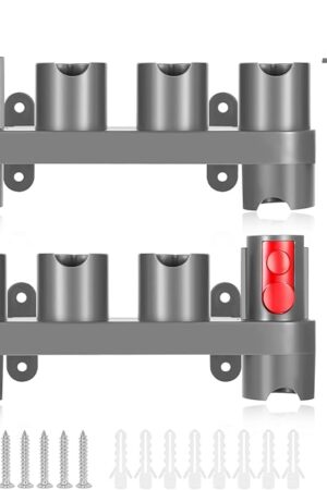 Charlux Accessory Holder for Dyson V15 V12 V10 V8 V7 Gen5 Attachment Holder Wall Mount Tool Holder Organizer Accessories for Dyson Vacuum Cleaner, Use On Docking Station Or On Wall(2 Pack)