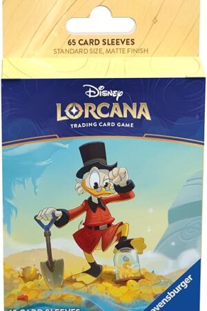 The Ravensburger Disney Lorcana TCG Card Sleeves Featuring Scrooge McDuck – Richest Duck in The World by Grace Tran | 65 Protective Sleeves for TCG Decks | Ages 8+