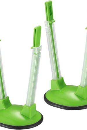 2 Pcs Freezer Bag Holder Stand, Food Storage Holders, Adjustable Plastic Food Prep Bag, Zip Lock Bag Holder Stand for Food Meal Prep Bag, Kitchen Gadget Baggy Rack