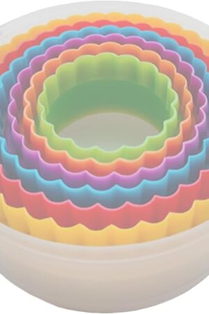 Cookie Cutter Set - 6 PCS Perfect for Baking Unique Flower, Round, and Circle Cookies