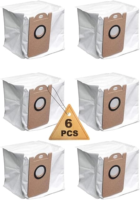 6 Pack Leakproof Dedicated Large Capacity Dust Bags For iHome AutoVac Nova Vacuum Bags, For Proscenic M7 Pro Vacuum Cleaner Accessory